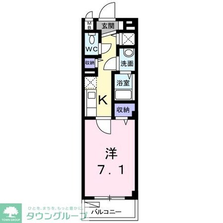 カーサ内山の物件間取画像